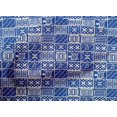 thumbnail image 4 of oneOone Cotton Poplin Blue Fabric Geometric African Craft Projects Decor Fabric Printed By The Yard 56 Inch Wide, 4 of 4