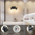 thumbnail image 3 of Luz de pared de baño negra Luz de pared de pantalla de vidrio Luces de pared de interior de estilo vintage Zhivalor WLJ-4475, 3 of 5