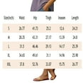 thumbnail image 3 of TQWQT Floral Linen Bermuda Shorts for Women Linen Shorts Elastic Waist Knee Length Gauze Pants Dressy Casual Pedal Pushers with Pockets Wine S, 3 of 6