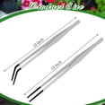 thumbnail image 2 of Long Stainless Steel Reptile Feeding Tongs,Straight and Curved Tweezer Feeder Tool with Rubber Tip,Feeding Tweezer for Lizards and Bearded Dragon,Terrarium Feeder Tool,2 Pcs,15'', 2 of 8
