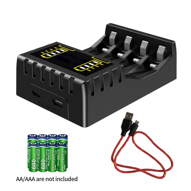 Yuarrent de Circuito Adaptador USB inteligente Pantalla LCD Cargadores 4 Accesorios de alimentación multifuncionales de alto Electrodomésticos negro