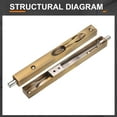 thumbnail image 3 of Flush Bolt, 8" Stainless Steel Security Door Guard Latch 2Pack, Gold Bronze, 3 of 6
