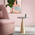 thumbnail image 2 of TOV Furniture Addyson 22"H Transitional Marble and Iron Side Table in Gold, 2 of 6