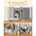 thumbnail image 5 of 81.1"H Cat Tree Cat Tower for Indoor Cats, Plush Multi-Level Cat Condo with Scratching Posts, Perches, Caves, Hammock, Light Gray, 5 of 7