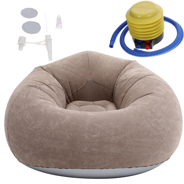 OULII Outdoor Inflatable Sofa Chair Assorted Color Pvc Folding for Camping Picnics and Beach 1Set