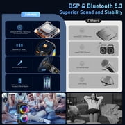 JYX Bluetooth Speaker, Dual 6.5 Subwoofer Portable Party Speaker System for Outdoor, Deep Bass Party Box with Led Lights, T27-T