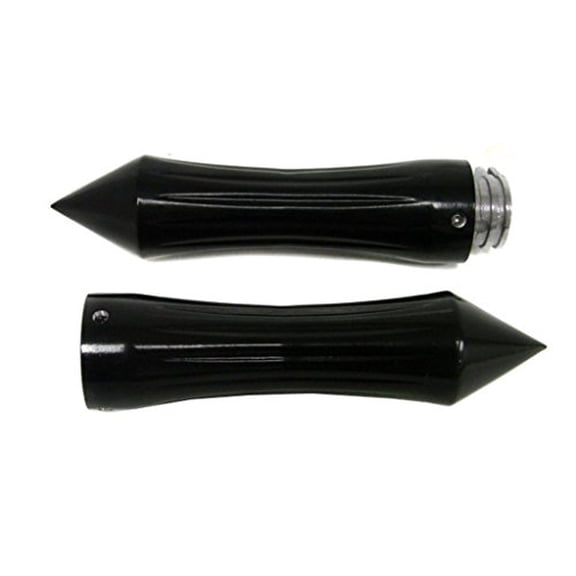 7/8" 22mm Spike Handlebar Motorcycle Handgrip Hand Grips For Harley Honda Kawasaki Suzuki Yamaha Cruiser Chopper Cafe Racer (Black)