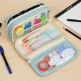 thumbnail image 5 of allydrew 9-Layer Large Capacity Pencil Case with Transparent Compartment, Organizer Pouch for Stationery Tools, Makeup, and Travel, Blue, 5 of 6