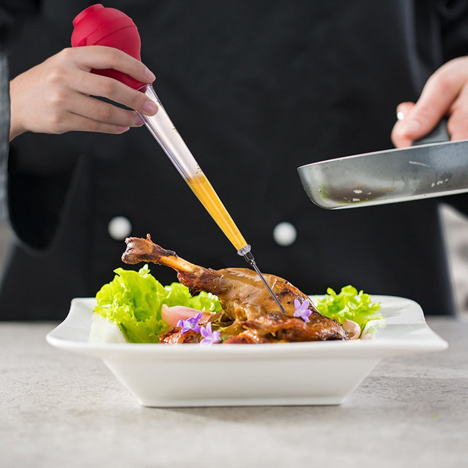 Accessoire Cuisine Rôtisserie Dinde Baster En Nylon Résistant À La Chaleur Ensemble De Pinceau Silicone Badigeon