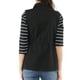 thumbnail image 3 of Chaleco sin mangas para mujer INSPIRE CHIC con cintura ajustable, cierre de cremallera, de algodón, estilo cargo, con bolsillo, negro, 2XL, 3 of 7