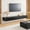 Black, variant on Modern Floating TV Stand, Wall-Mounted Media Console with Large Storage (White, 70.8'')