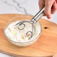 thumbnail image 4 of Stainless Steel Whisk | Flour Coil Stirrer & Egg Beater Stick | Handheld Dough Mixer for Baking | Durable Non-Bend Manual Baking Tool | 29.5x8.7cm | 1 Piece | Mix Pizza Pie Pasta Pastry, 4 of 9