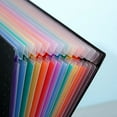 thumbnail image 3 of Xiao Hua 12 Pocket Expansion Rainbow Color Folder Folding File Organizer A4 Letter Size File Blue Organizer, 1 piece, 3 of 4