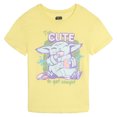 thumbnail image 2 of Star Wars The Mandalorian Grogu Drop Shoulder T-Shirt and French Terry Dolphin Shorts Outfit Set Toddler to Big Kid, 2 of 4