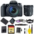 thumbnail image 1 of Canon EOS 77D DSLR Camera with 18-135mm USM Lens Memory and Filter Kit w/ Bonus 10-18mm Lens Canon 1892C002, 1 of 5
