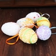 thumbnail image 5 of CoreLiving Easter Glitter Hanging Eggs, Colorful Tinsel Foam Easter Egg Ornaments, Spring Tree Decor for Home Party DIY Craft Decoration, 6 Count, 5 of 9