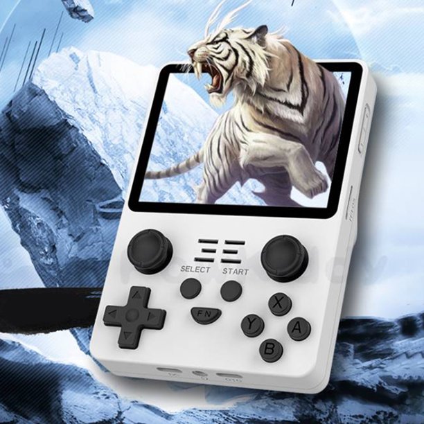 Consola de juegos portátil RK3326 Consola de juegos portátil retro RGB20S (Blanco)