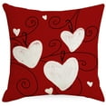 thumbnail image 2 of romoty Valentine's Day Heart Pillowcase 18" x 18" Decorative Cushion Cover 1pc Romantic Throw Pillow Shell Festive Decoration for Sofa Couch Bed and Anniversary Gift, 2 of 6