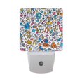 thumbnail image 6 of Yayeee LED Plug in Night Light for The Home with Auto Dusk to Dawn Light Sensors, 2 Pack, Doodle Pattern, 6 of 6