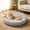 🌻 Gray#210, variant on Round Plush Pet Bed for Dogs and Cats, Semi Enclosed Warm Sleeping Nest, Machine Washable Soft Cotton