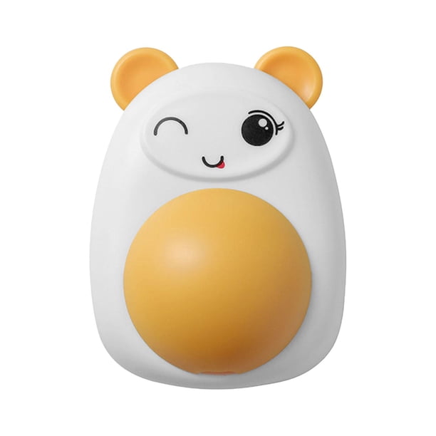 Bolas de hierba gatera para gatos, juguete para morder y dentición, juguete giratorio para gatos domésticos oso amarillo