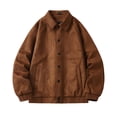thumbnail image 2 of Maoxin Mens Tops Men's Fashion Casual Sports Slim Long Sleeve Hoodless Casual Coat/jacket Coffee XL, 2 of 8