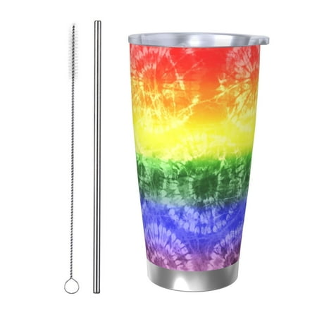 

Coaee Colorful Tie Dye for 20oz Insulated Kettle Water Bottle For Running Hiking Cycling Climbing Men S Woman Insulated Water Bottle-Straw Two-piece Set