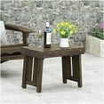 thumbnail image 3 of Foldable Acacia Wood End Table with Slat Top, Space Saving Grey Side Table, 3 of 10