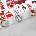 thumbnail image 4 of Homewish Equipped Truck Curtains Pack of 2 (42x84 Each),Firefighter Car Curtains Blackout,Red Fire Truck Bedroom Curtains For Teens,Breathable Home Decor, 4 of 6