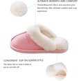 thumbnail image 4 of Pantuflas de mujer con espuma viscoelástica, suaves y sin cordones, forradas de gamuza y suela antideslizante, para interior y exterior., 4 of 5