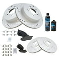 thumbnail image 2 of TRQ Front & Rear Metallic Brake Pad & Performance Rotor Kit w/Chemicals BKA17759 Fits select: 2013 NISSAN MURANO, 2011-2013 INFINITI M37, 2 of 6