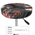thumbnail image 4 of Balery Moonlit Crow Blossoms Round Bar Stool Seat Covers Velvet Fabric Adjustable Protects from Scratches and Stains for 14-17 Inch Chair-13 inch, 4 of 7