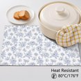 thumbnail image 5 of Placemat, Pioneer Flower Floral Print Pattern Place Mats Table Mat Set Of 2, PVC Washable Placemats for Party Kitchen Dining Decoration, 18x12 Inch, Fade Resistant, 5 of 6