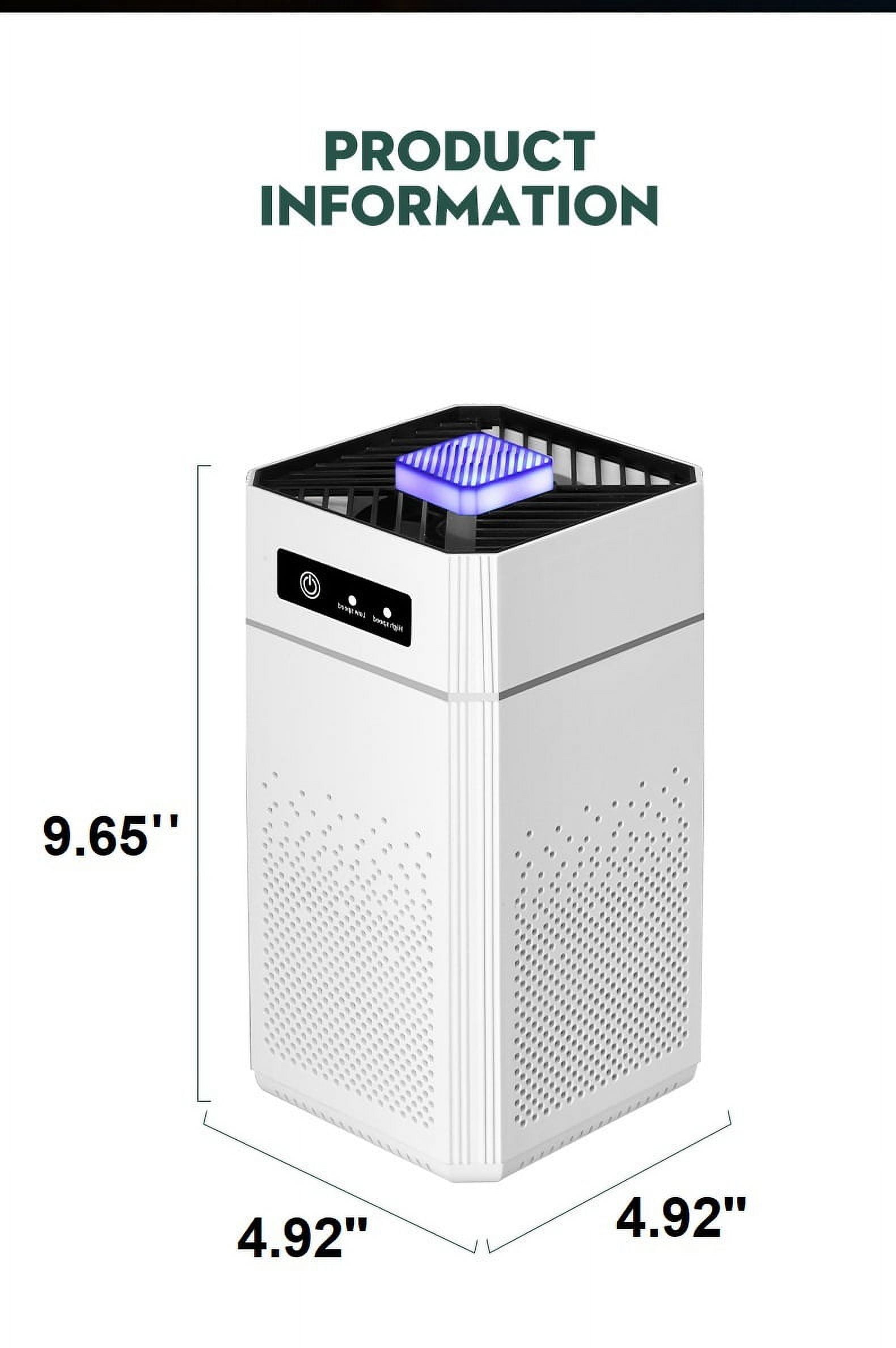 Air Purifier for Home Large Room up to 1291 Sq. Ft, Air Cleaner for Home Bedroom Pets Smoke Dust, White