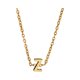 thumbnail image 1 of Un collar de oro con las iniciales de un nombre femenino de moda es un regalo para adolescentes femeninas, 1 of 5