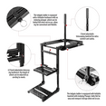 thumbnail image 5 of Foldable Pickup Truck Tailgate Ladder Rung Retractable Truck Tailgate Step with Telescopic Handrail, Wide Pedals for Work Flatbed Trucks and Equipment Trailers Easy Install Capacity 660 lb, 5 of 6