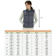 thumbnail image 7 of Wenseny Women’s Stand-up Collar Padded Warm Puffer Vest Zipper Outerwear Quilted Coat Gray Green M, 7 of 7