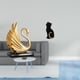 thumbnail image 2 of Figura Decorativa De Gato Cisne, Colección De Estatuas, Obra De Arte Moderna, Adorno De Escritorio Coleccionable De Resina, Escultura Animal Para Sala De Estar, Armario, Entrada, Estantería,, 2 of 8