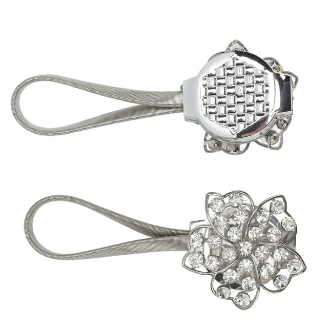 Alzapaños De Cortina Magnéticos, Clips De Hebilla De Cortina, Flor De Cristal Brillante A Prueba De Herrumbre, Elegante Para Estudio Para Dormitorio
