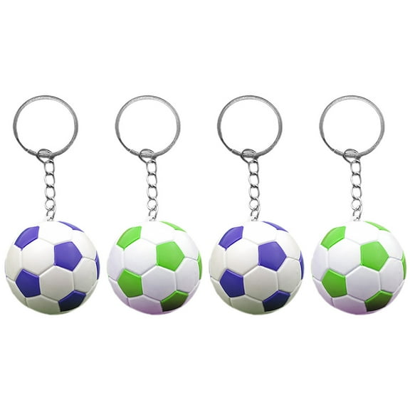 4Pcs Soccer Keychains Hanging Football Keyrings Multi-function Keychains Hanging Soccer Pendants