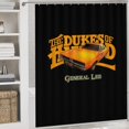 thumbnail image 5 of 4 Piece Dukes Orange Car Haz-zard Shower Curtain Sets with Rugs, Toilet Lid Cover, Bath Mat and 12 Hooks, Waterproof Shower Curtain Set for Bathroom, 5 of 8