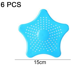 thumbnail image 2 of Desagüe de suelo de silicona para fregadero de cocina con pentagrama creativo de 6 piezas-azul MFZFUKR CPB-DE-WX514-5, 2 of 5