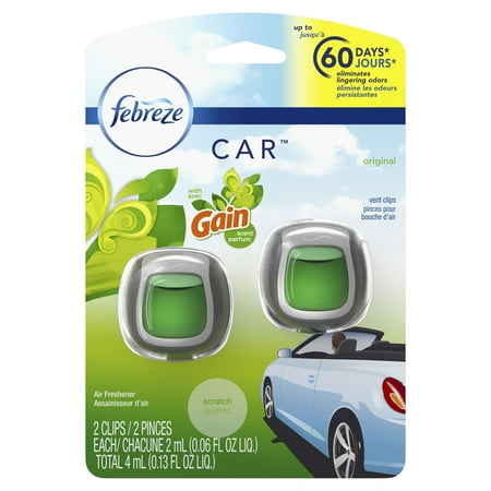 Febreze Car Air Freshener, Gain Original, 2 count