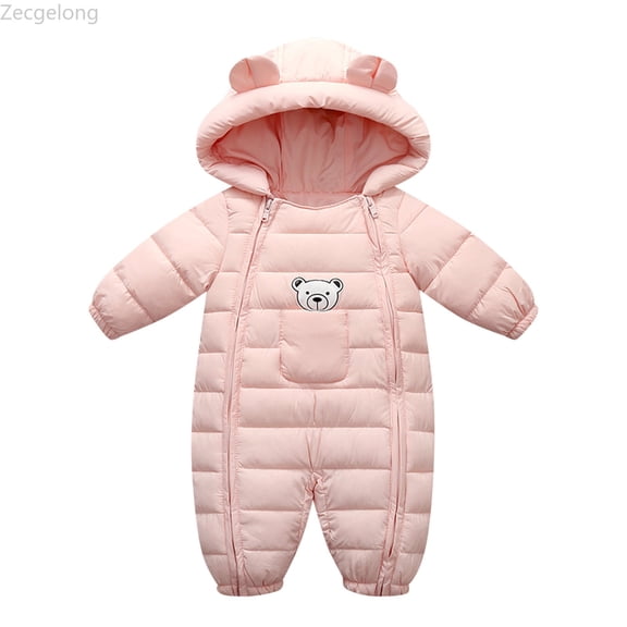Zecgelong Thick Snowsuit Toddler Jacket Girls Coat Jumpsuit Outdoor Boys Warm Windproof Baby Hooded Romper Kids Boys Coat&jacket