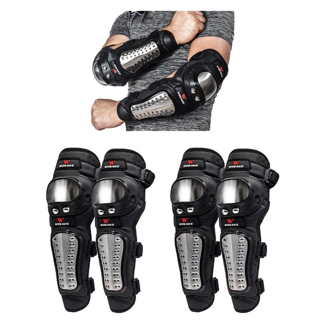 2 Pares de Protectores de Codo de Motocicleta de Tamaño Libre, Transpirables Y Ligeros para en shamjiam Guardia de codo de motocicleta
