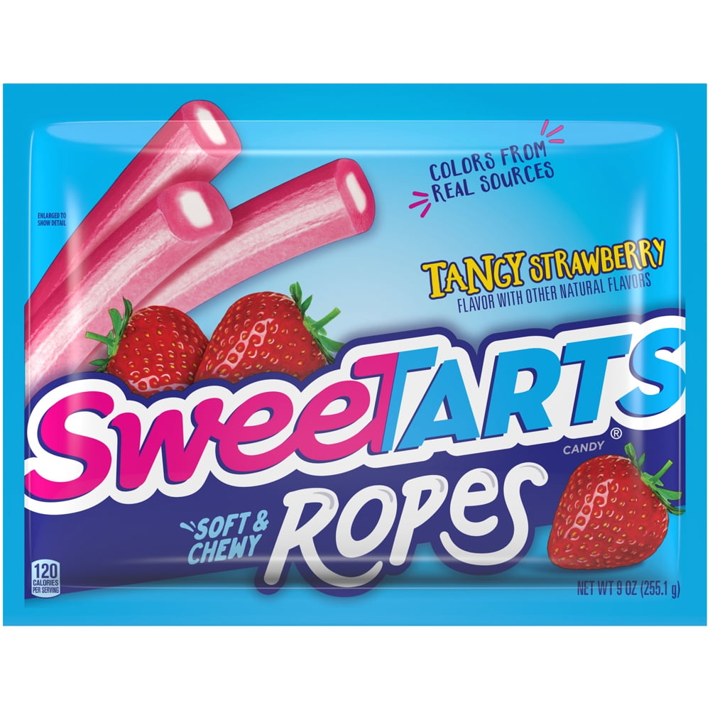 SweeTARTS Soft & Chewy Ropes Tangy Strawberry Candy, 9 Oz