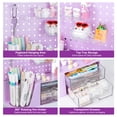thumbnail image 4 of Vivin Desk Organizer, Small 2 Drawer Unit and Pen Holders, Multi-Purpose Pegboard organizer For Home Office, Purple, 4 of 7