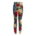 thumbnail image 5 of Womens 250th Anniversary Pajama Patriotic USA Flag Print Wide Leg Yoga Pants Elastic High Waist Casual Breathable Leggings, #01 Multicolor, M, 5 of 6