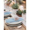 thumbnail image 5 of Light Blue Cloth Napkins Set of 6 Reusable Dinner Napkins, Modern Abstract Art Ombre Striped Cocktail Napkin Washable Table Napkins for Wedding/Holiday Party/Baby Shower 20"x20", 5 of 7
