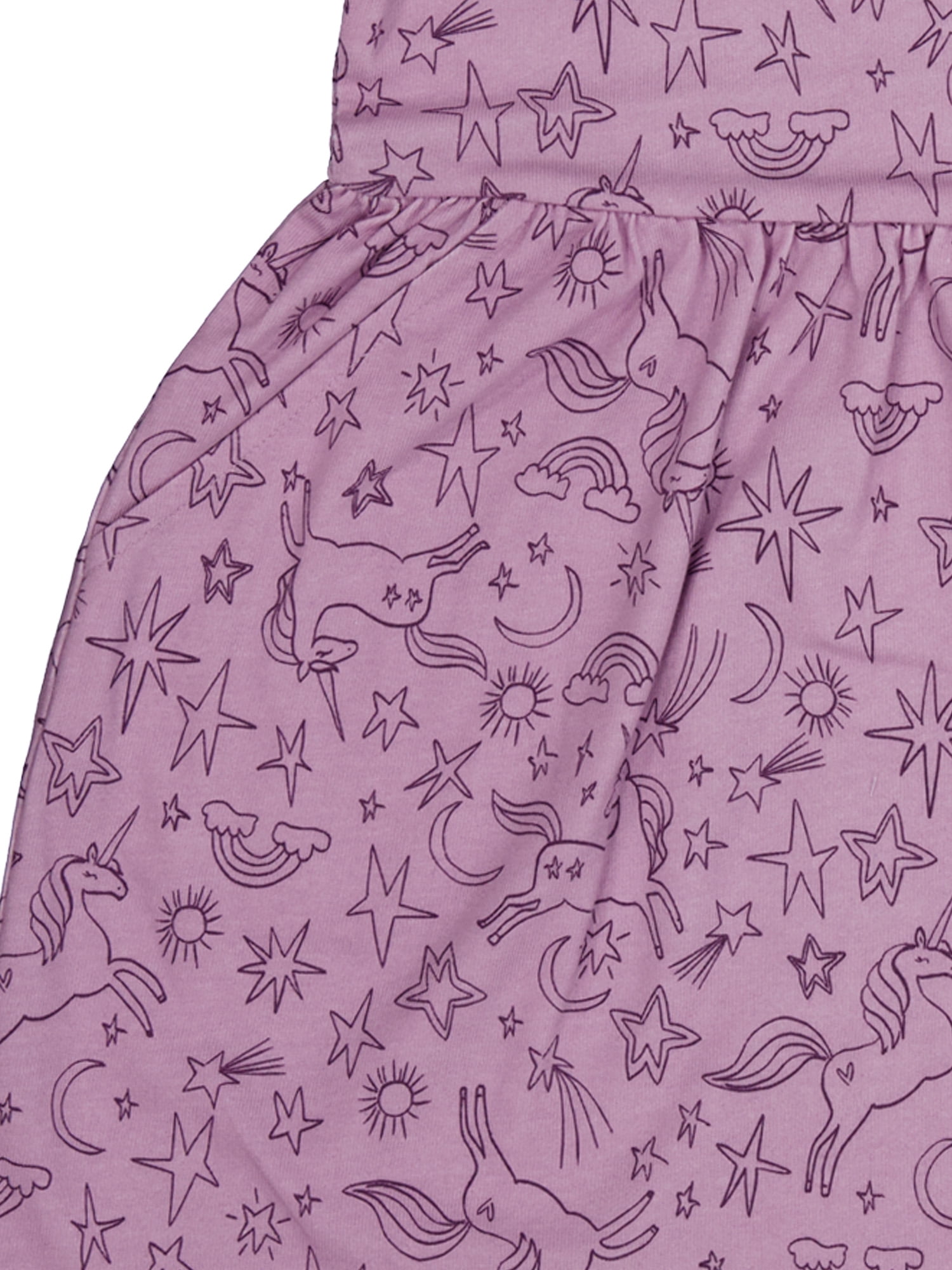 Wonder Nation Girls Short Sleeve Play Dress, Sizes 4-18 & Plus